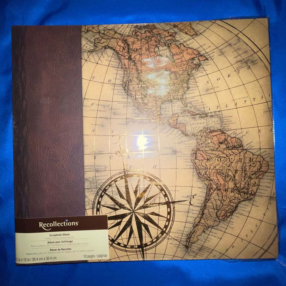 Recollections 12x12 World Map Theme Scrapbook Album